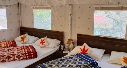 SHAKOON CAMPS AND FARMSTAY. Room Type - SWISS QUAD TENT