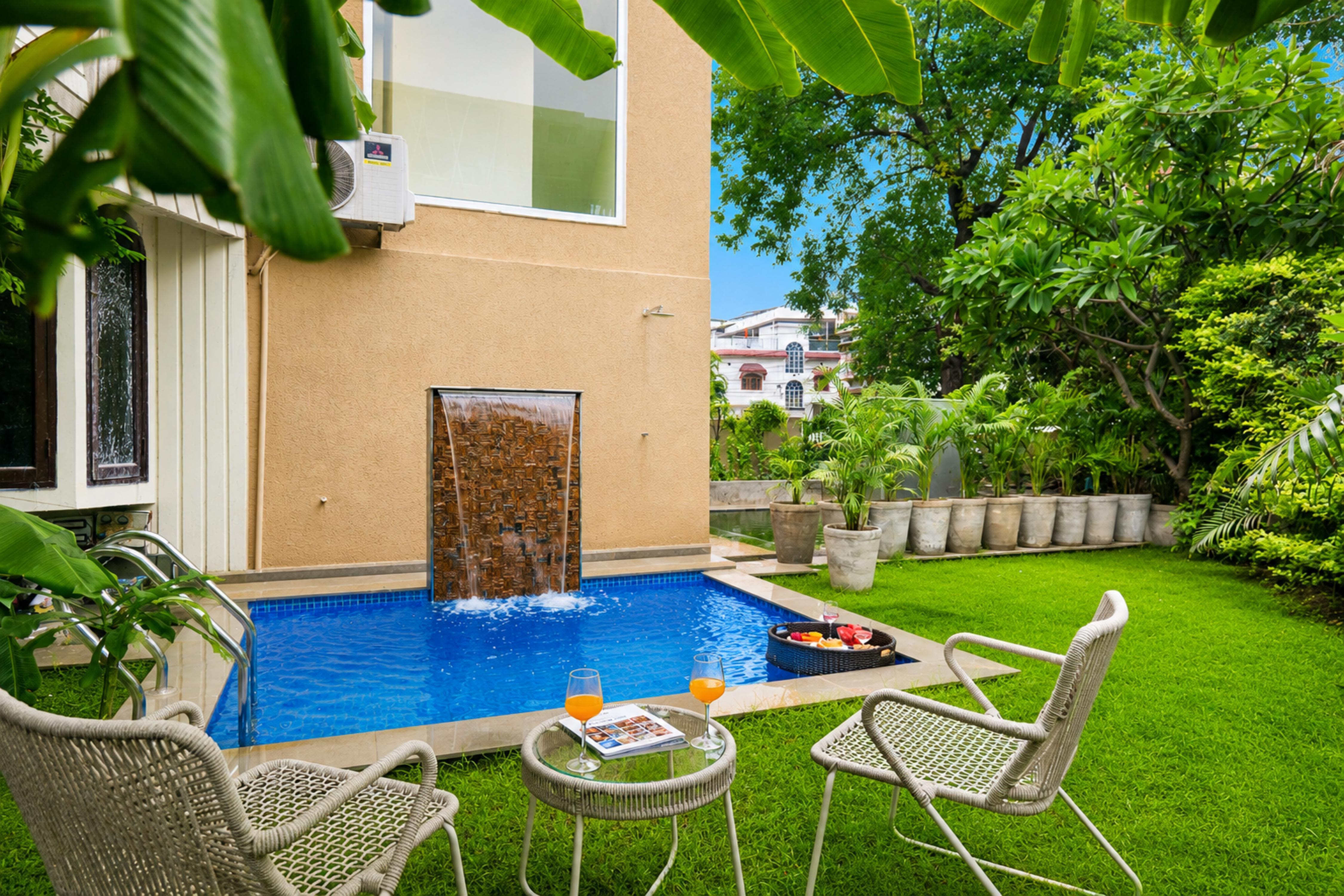 Alaya Stays Amar Villa | 3 BHK Retreat with Pvt Pool - Tap to explore photos