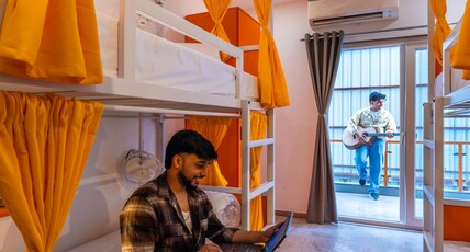 goSTOPS PLUS Gurugram, Golf Course Extension Room Type - Bed in 4 Bed Mix Only AC Dormitory Room with Balcony and Ensuite Bathroom - UPPER BED
