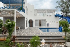 ELIVAAS Prive Casa Santorini French-Style 2BHK Villa with Pvt Pool & Water Slide