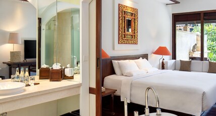 Novotel Bali Benoa Room Type - Tropical Terrace with 1 King Bed Located in the Beach Wing Novotel Bali Benoa Room Type - Tropical Terrace with 1 King Bed Located in the Beach Wing
