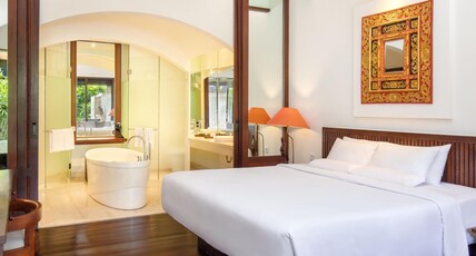 Novotel Bali Benoa Room Type - Tropical Terrace with 1 King Bed Located in the Beach Wing Novotel Bali Benoa Room Type - Tropical Terrace with 1 King Bed Located in the Beach Wing