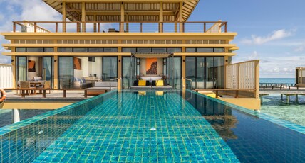 Angsana Velavaru-20 percent off on seaplane transfer on 4+nights stays till 23rd Dec 2026 Room Type - Deluxe InOcean Pool Villa Angsana Velavaru-20 percent off on seaplane transfer on 4+nights stays till 23rd Dec 2026 Room Type - Deluxe InOcean Pool Villa