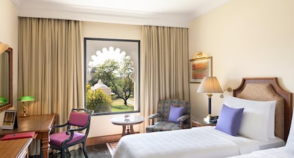 Trident Udaipur Room Type - Deluxe Pool View Room, Twin Beds Trident Udaipur Room Type - Deluxe Pool View Room, Twin Beds