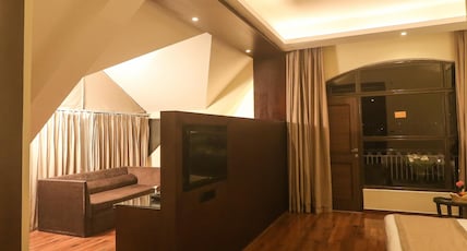 Marigold Sarovar Portico, Shimla: Heated Pool & Cottages (AC Resort & Spa, Play Area) Room Type - Mountain View Suite with Balcony and Living Area Marigold Sarovar Portico, Shimla: Heated Pool & Cottages (AC Resort & Spa, Play Area) Room Type - Mountain View Suite with Balcony and Living Area