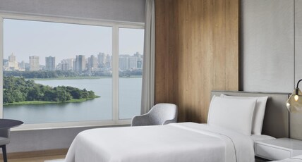 The Westin Mumbai Powai Lake Room Type - Larger Guest 2 Double Bed Room- Lake View The Westin Mumbai Powai Lake Room Type - Larger Guest 2 Double Bed Room- Lake View