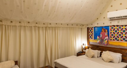 Gulmohar Sariska Resort Room Type - Family Swiss Tent (2 Adults + up to 2 kids) Gulmohar Sariska Resort Room Type - Family Swiss Tent (2 Adults + up to 2 kids)