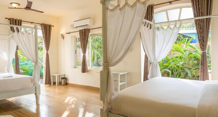 Moustache Goa Luxuria | Private Rooms & Dorms Room Type - Superior Quad Room with Private Garden