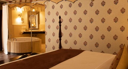 Rajasthali Resort and Spa Room Type - Royal Luxury Tent (With Private Jacuzzi) Rajasthali Resort and Spa Room Type - Royal Luxury Tent (With Private Jacuzzi)