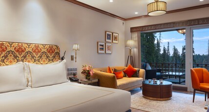 The Khyber Himalayan Resort & Spa Room Type - Luxury Room - Gulmarg View with Private Balcony The Khyber Himalayan Resort & Spa Room Type - Luxury Room - Gulmarg View with Private Balcony
