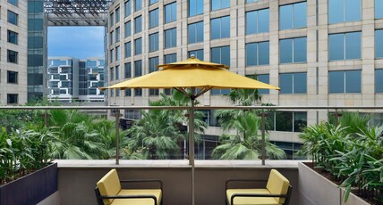 JW Marriott Hotel New Delhi Aerocity Room Type - Terrrace King with Private Terrace & Bathtub JW Marriott Hotel New Delhi Aerocity Room Type - Terrrace King with Private Terrace & Bathtub