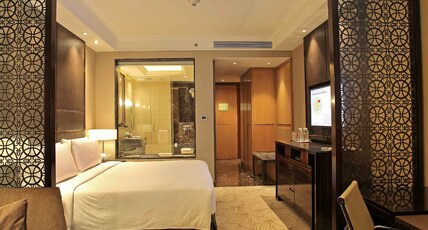 Crowne Plaza, Mayur Vihar, an IHG Hotel Room Type - Club King Room with Evening Cocktail Hours from 1800 Hrs till 2000 Hrs. with 2+2 snacks Crowne Plaza, Mayur Vihar, an IHG Hotel Room Type - Club King Room with Evening Cocktail Hours from 1800 Hrs till 2000 Hrs. with 2+2 snacks