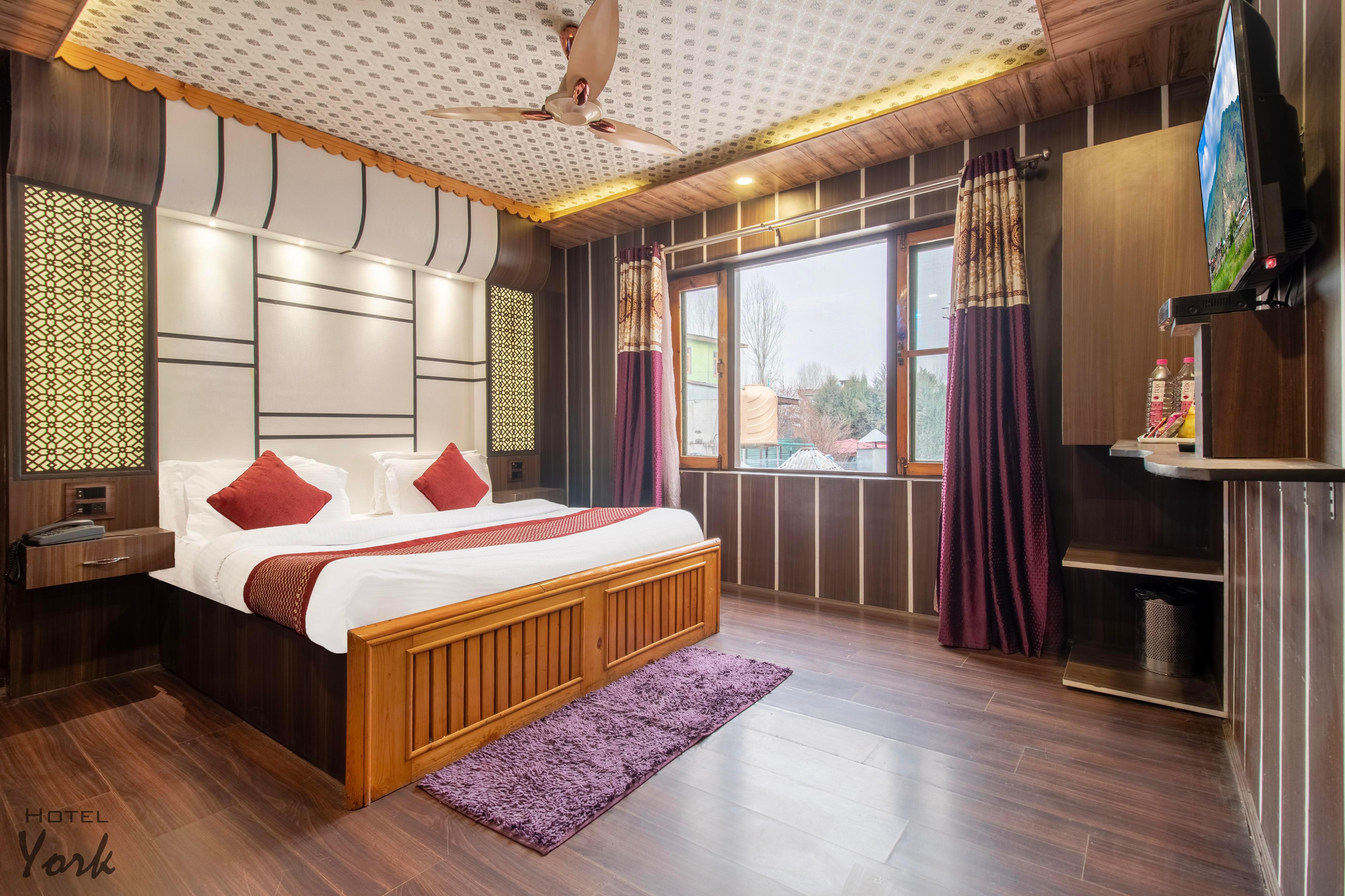 Hotel York (5 Mins Walk to Dal Lake) Room Type - Premium Room with AC