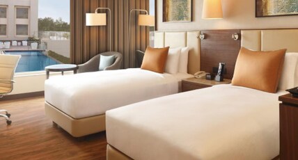 DoubleTree by Hilton Hotel Agra Room Type - Twin Guest Room With Pool View DoubleTree by Hilton Hotel Agra Room Type - Twin Guest Room With Pool View