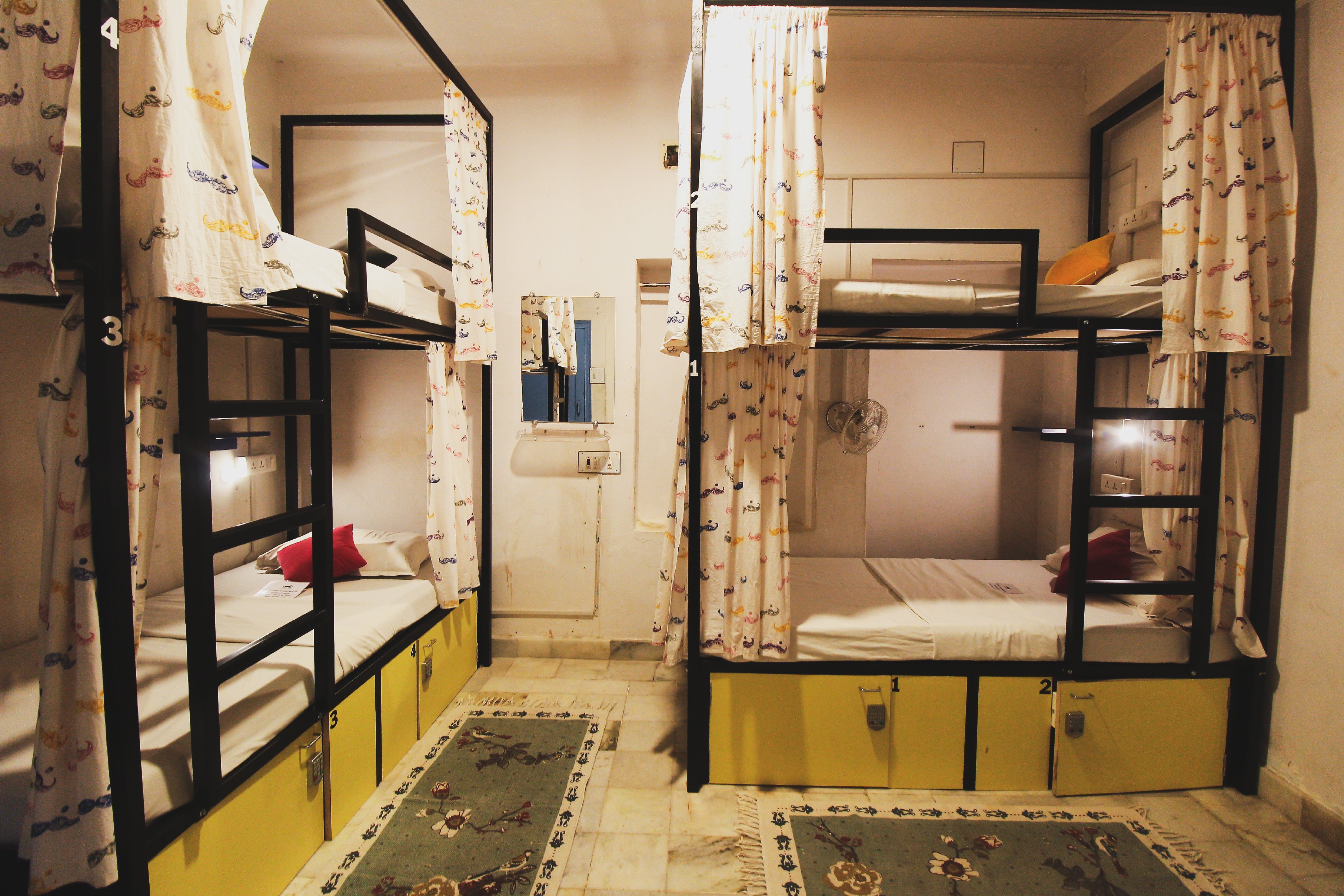 Moustache Udaipur Hostel | Rooms & Dorms Room Type - Bed in 4-Bed mixed Dorm room