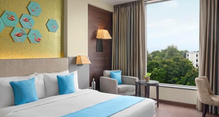 The Fern Vadodara, Series by Marriott Room Type - Winter Green, Guest room, 1 King, City view The Fern Vadodara, Series by Marriott Room Type - Winter Green, Guest room, 1 King, City view