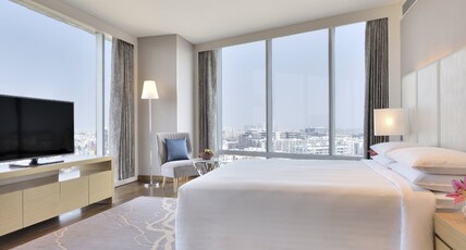 Marriott Executive Apartments Hyderabad Room Type - Two bedroom Apartment City View(includes Breakfast)- 1300 sqft Marriott Executive Apartments Hyderabad Room Type - Two bedroom Apartment City View(includes Breakfast)- 1300 sqft