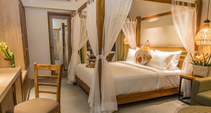 Swosti Chilika Resort Room Type - Wind Chime Villa with Bathtub & Balcony Swosti Chilika Resort Room Type - Wind Chime Villa with Bathtub & Balcony