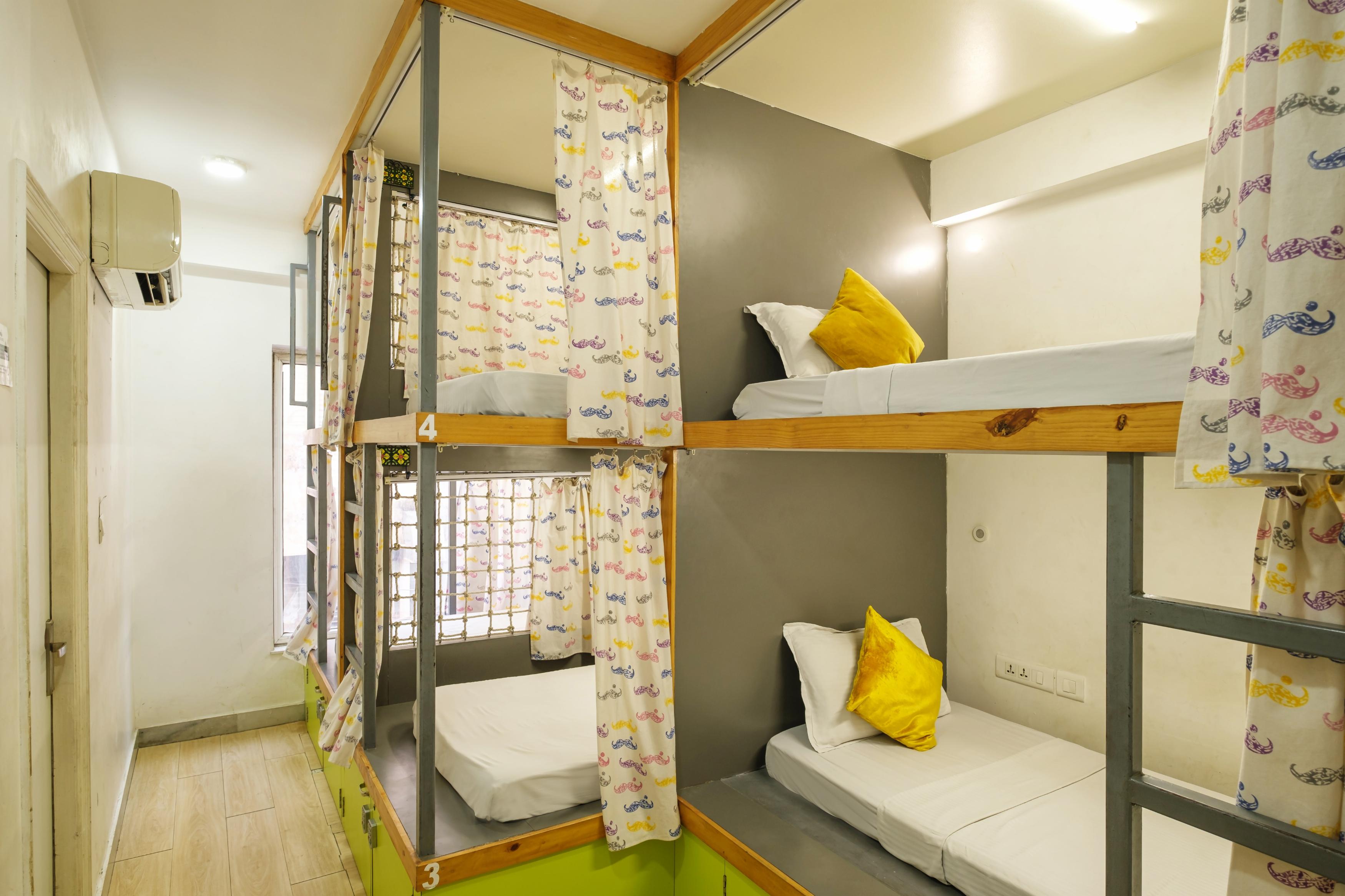 Moustache Jaipur | Hostel & Rooftop Bar Room Type - Deluxe 6 Bed Mixed Non AC Dorm