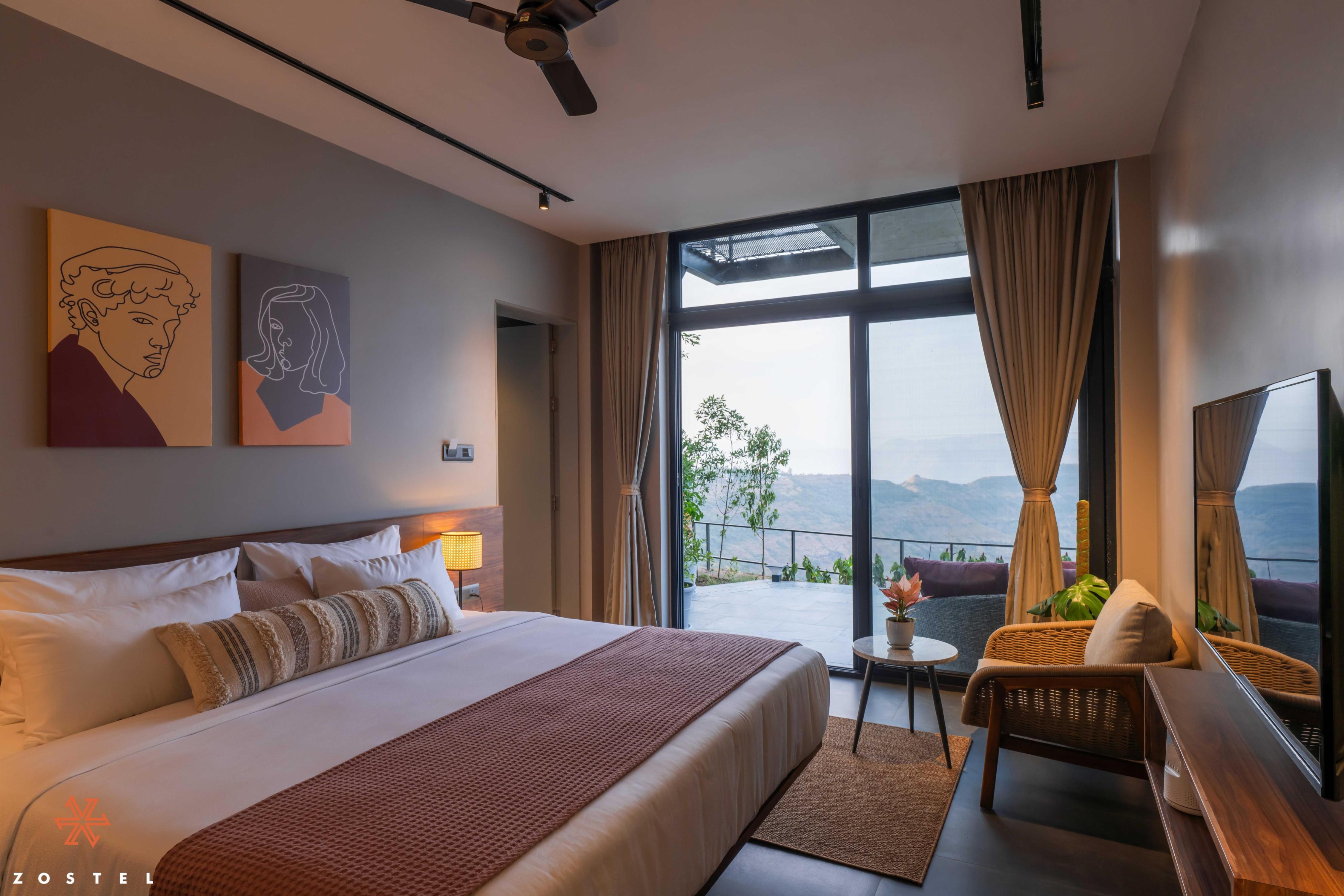 Zostel Plus Panchgani Room Type - Premium Room (with valley-side garden lounge)