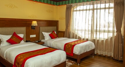 Hotel Jampa Room Type - Deluxe Double Room with Balcony- Complimentary Airport Pick up or Drop Hotel Jampa Room Type - Deluxe Double Room with Balcony- Complimentary Airport Pick up or Drop