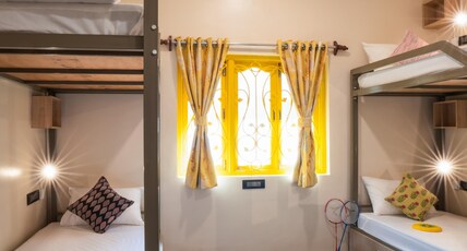 Zostel Goa (Morjim) Room Type - 1 Bunk Bed | Basic 6 Bed Mixed Dorm | Common shared washroom