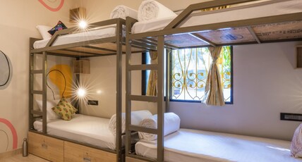 Zostel Goa (Morjim) Room Type - 1 Bunk Bed | Deluxe 6 Bed Female Dorm | Shared en-suite washroom