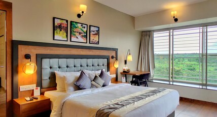 PUSHPAM SANSKRUTI SUITES & VILLAS RESORT Room Type - Studio Suite with Balcony ( 35O sqft Room + 100 Sqft Balcony)