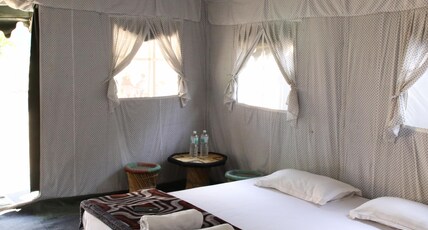 ADVENTURE BEAR BUDDIES Room Type - Riverside Swiss Tent With Attached Washrooms ADVENTURE BEAR BUDDIES Room Type - Riverside Swiss Tent With Attached Washrooms