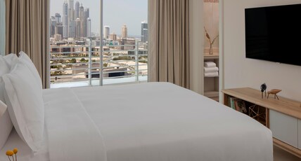 Staybridge Suites Dubai Internet City, an IHG hotel Room Type - 1 King 2 Twin 2 Bedroom Suite High Floor Staybridge Suites Dubai Internet City, an IHG hotel Room Type - 1 King 2 Twin 2 Bedroom Suite High Floor