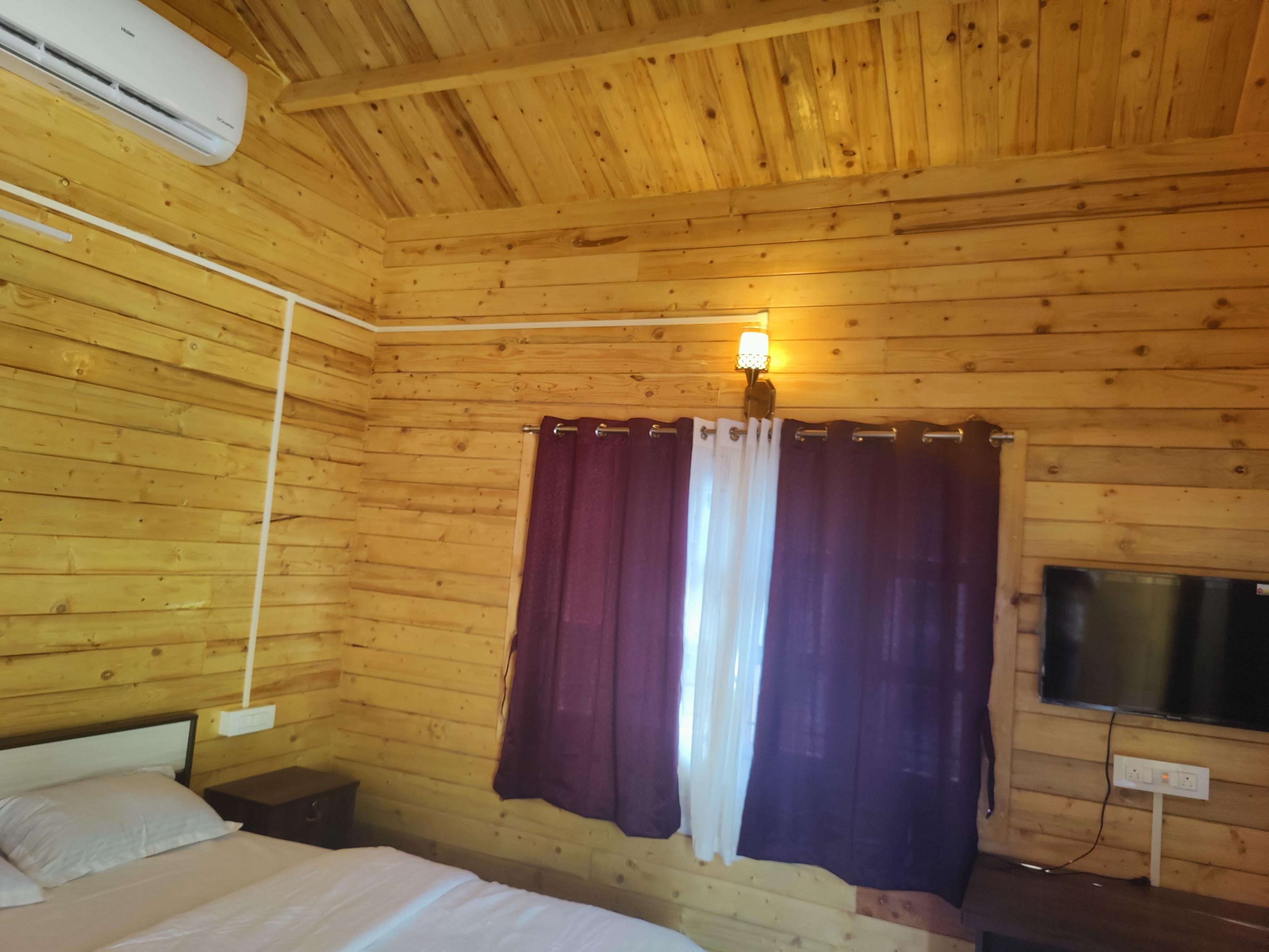 Wild Monk Jungle Retreat, Dandeli Room Type - Spacious Jungle View AC Wooden Cottage (5 Bed Family Stay)