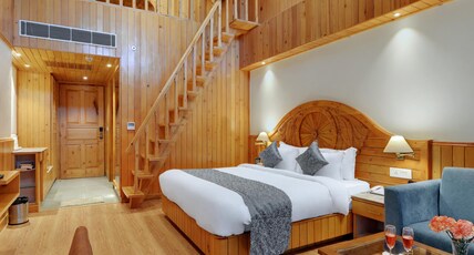 Tiaraa Hotels and Resorts Manali Room Type - Duplex Room with Balcony and Mountain View For 4 person Tiaraa Hotels and Resorts Manali Room Type - Duplex Room with Balcony and Mountain View For 4 person