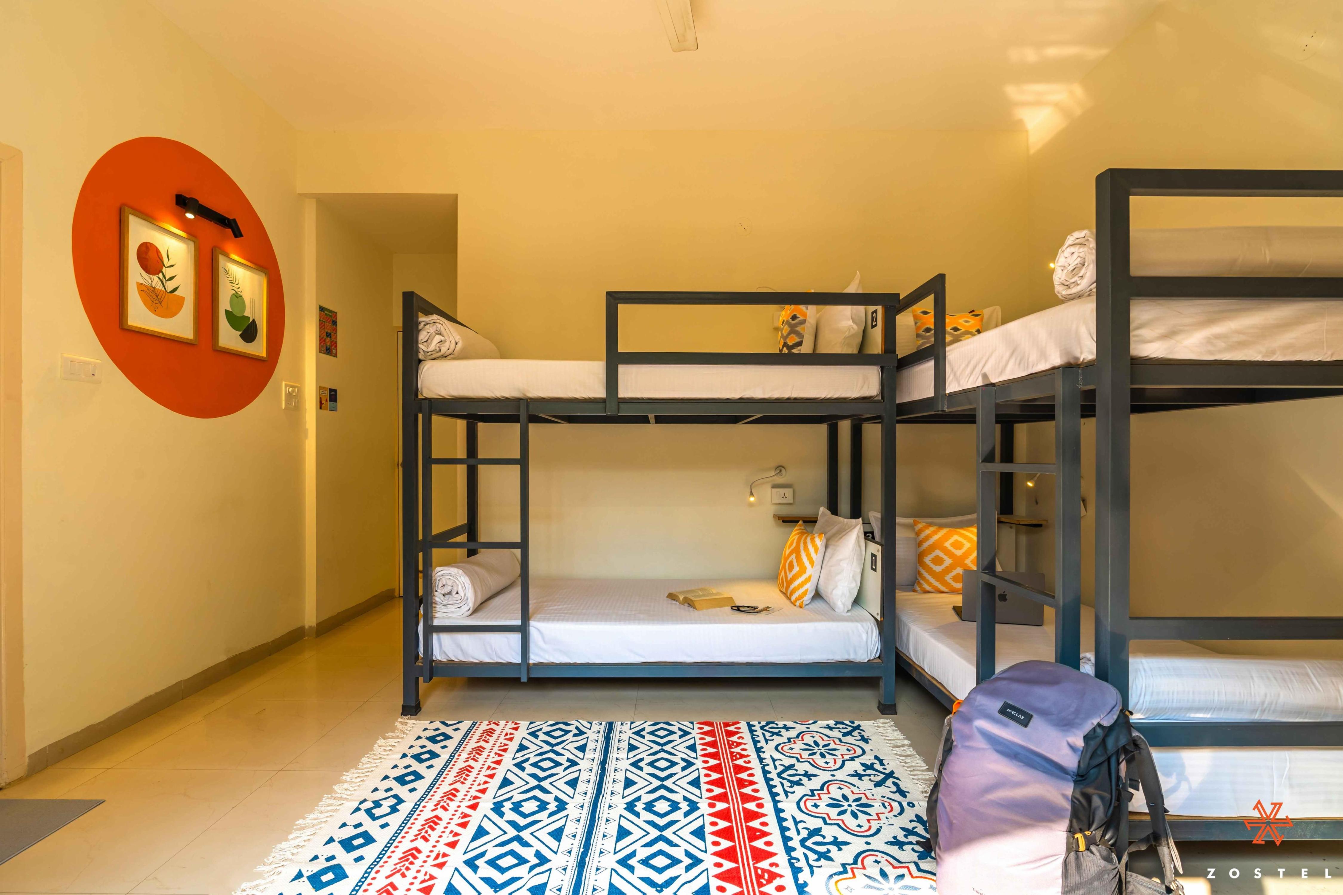 Zostel Pune (Viman Nagar) Room Type - 1 Bunk Bed | Superior 4 Bed Female Dorm | Shared en-suite washroom