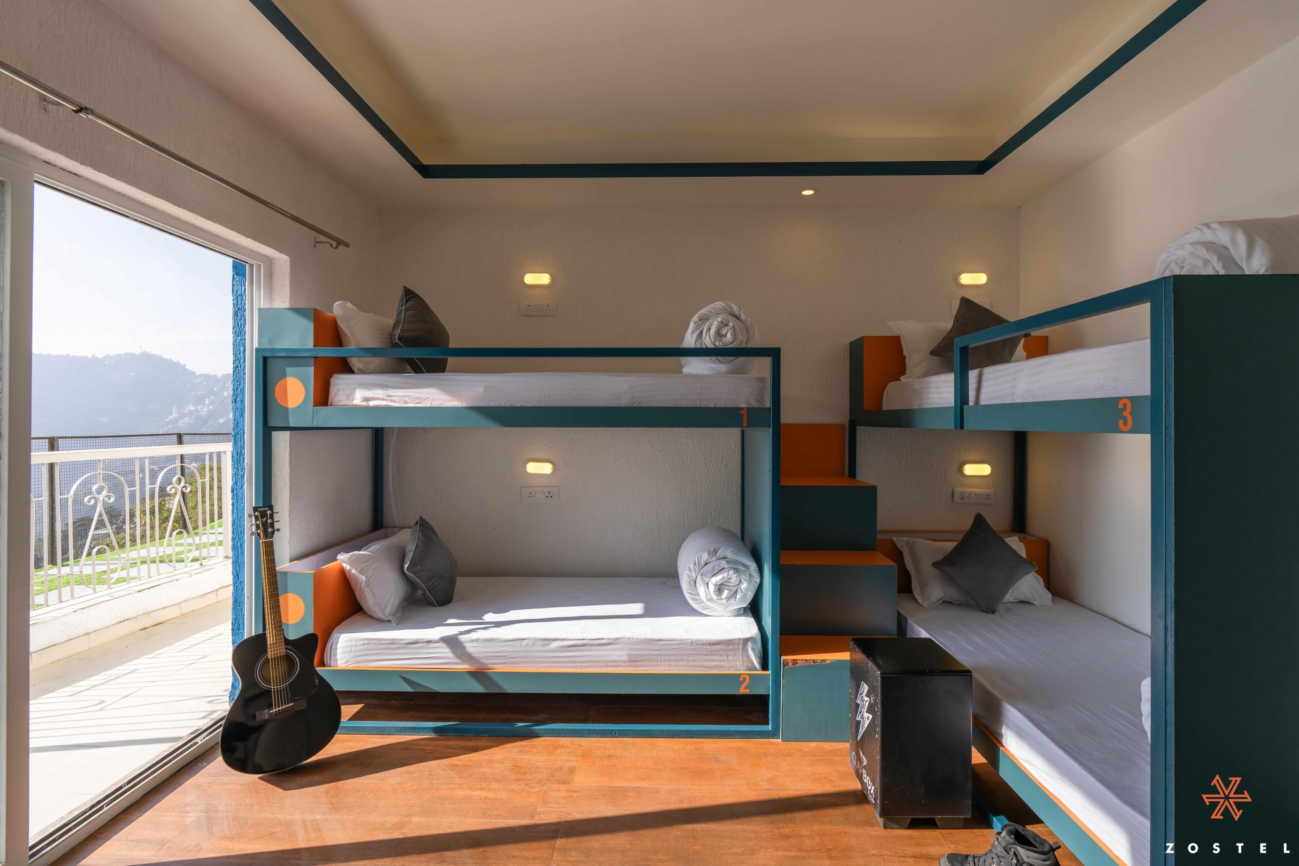 Zostel Mussoorie (Mall Road)  Room Type - 1 Bunk Bed | 4 Bed Mixed Dorm | Shared en-suite washroom