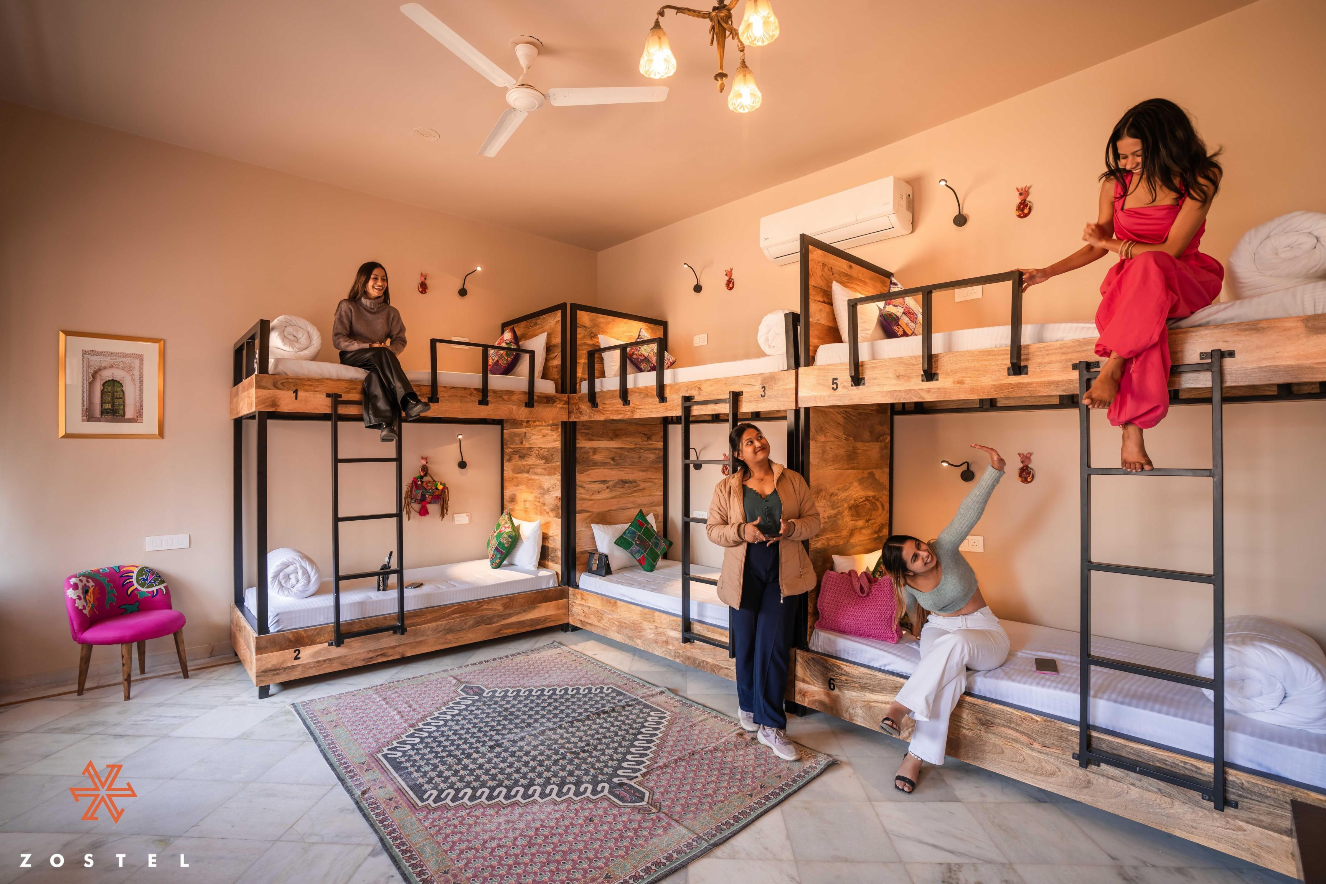 Zostel Jodhpur (Ratanada) Room Type - 1 Bunk Bed | 6 Bed Female Dorm | Shared en-suite washroom Zostel Jodhpur (Ratanada) Room Type - 1 Bunk Bed | 6 Bed Female Dorm | Shared en-suite washroom