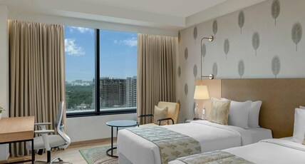 The Fern Residency Gandhinagar, Series by Marriott Room Type - Winter Green, Guest room, 2 Twin, City view The Fern Residency Gandhinagar, Series by Marriott Room Type - Winter Green, Guest room, 2 Twin, City view