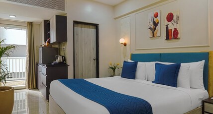 Urban Suites by BluSalzz (Near JECC Jaipur) Room Type - Studio Premium King Room With Kitchenette and Balcony Urban Suites by BluSalzz (Near JECC Jaipur) Room Type - Studio Premium King Room With Kitchenette and Balcony