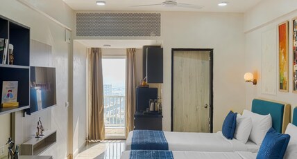 Urban Suites by BluSalzz (Near JECC Jaipur) Room Type - Studio Deluxe Twin Room With Balcony Urban Suites by BluSalzz (Near JECC Jaipur) Room Type - Studio Deluxe Twin Room With Balcony