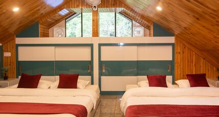 Tara Van - Best Mountain View Hotel in Dharamkot Room Type - Family Wooden Suite with Terrace