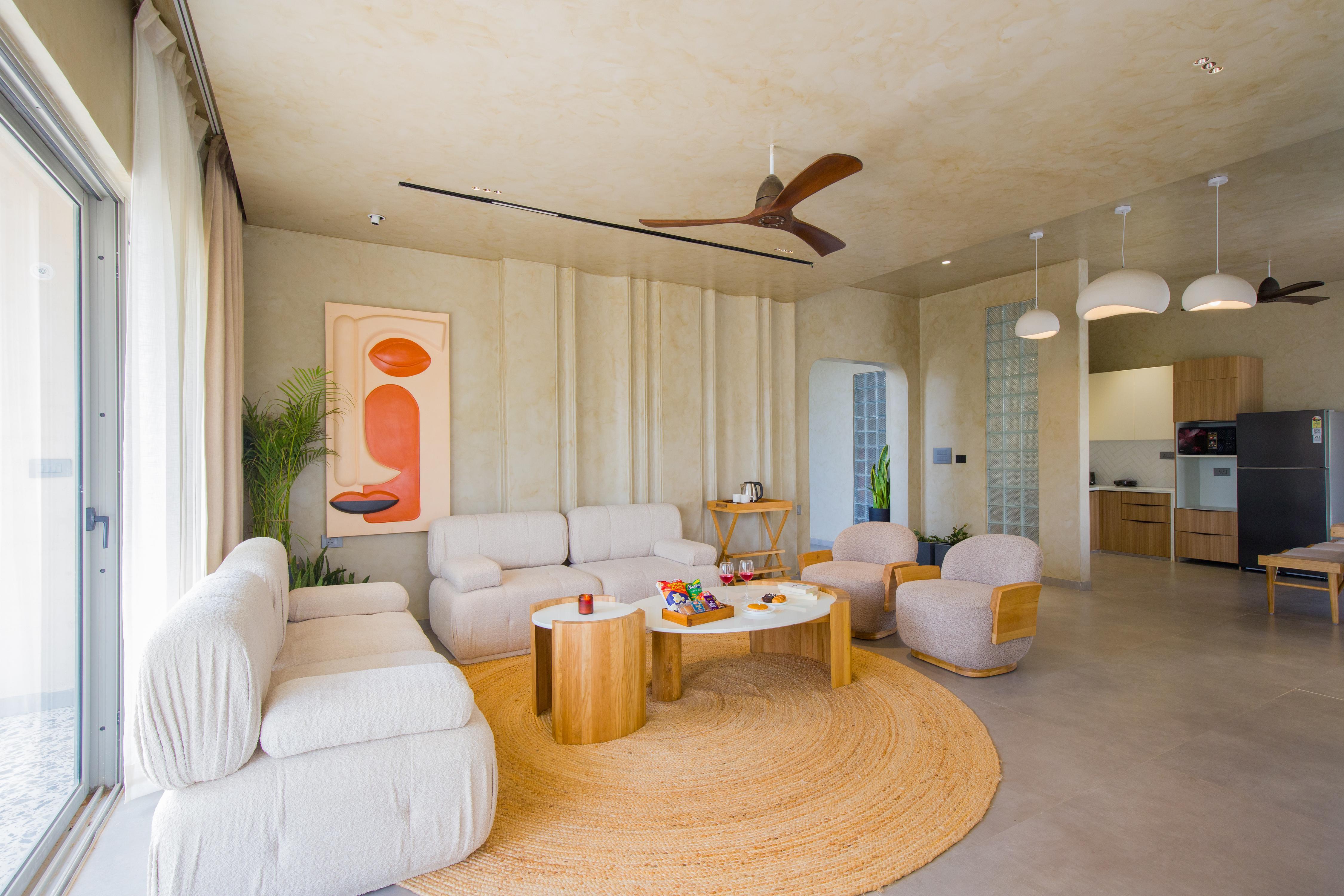 Mediterranean Villa Getaway | 3 BHK Pvt Pool & Aravalli Views - Tap to explore photos