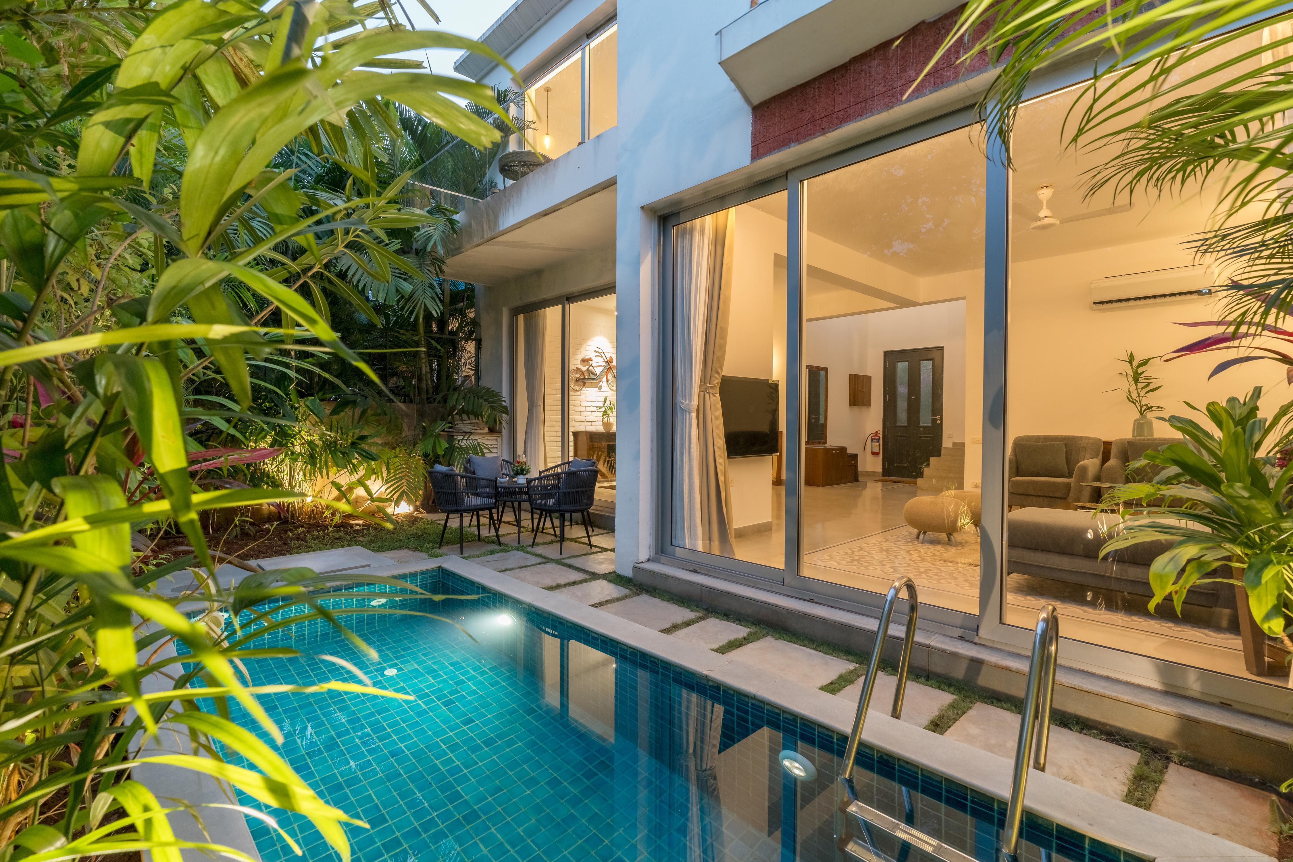 La Olalian by The Blue Kite - Designer 2 & 3BHK Villas Near Anjuna Beach with Pvt Pool - Tap to explore photos