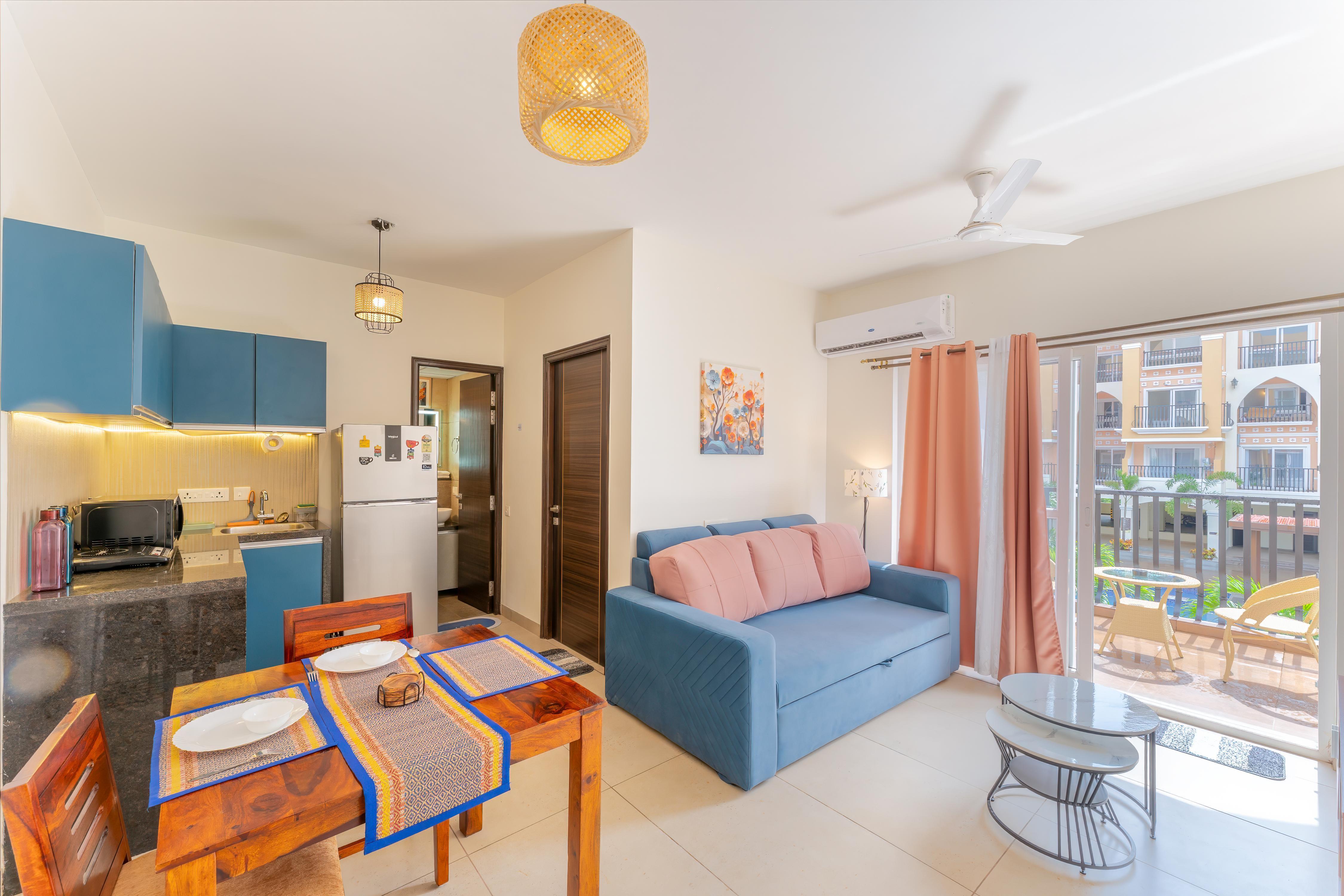 Sereno Azura 1 bhk pool view w / game zone, jacuzzi - Tap to explore photos