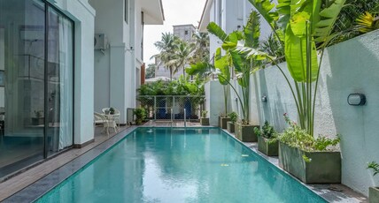 Spectacular Spaces |Casa Aurem - 4BHK PVT Pool Villa with Lawn & Gazebo , 1km from Coco Beach Room Type - Casa Aurem 4Bhk by spectacular spaces