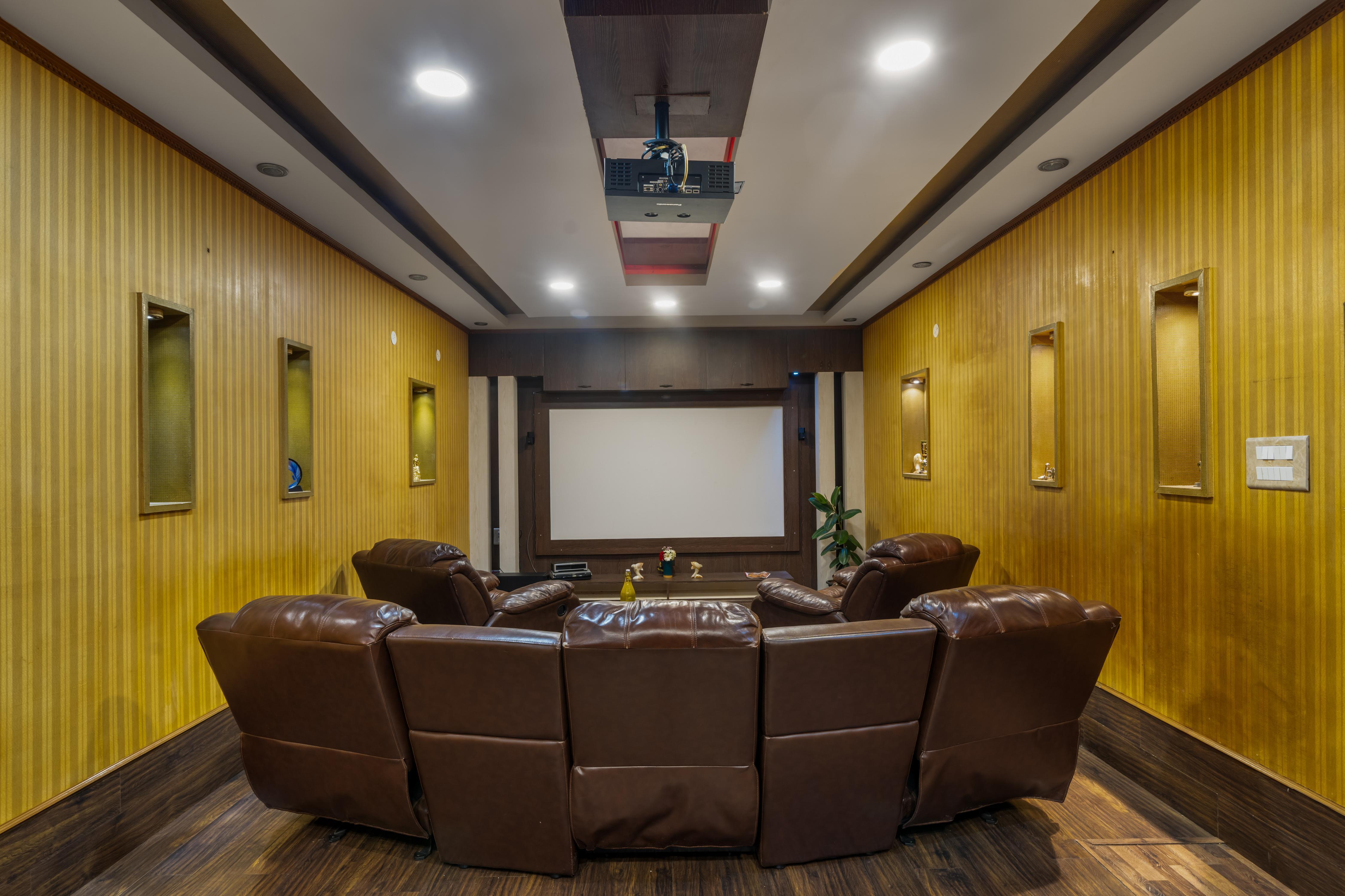 Wooden Whispers - A Luxe Traditional Spacez Villa with Private Theatre & Terrace