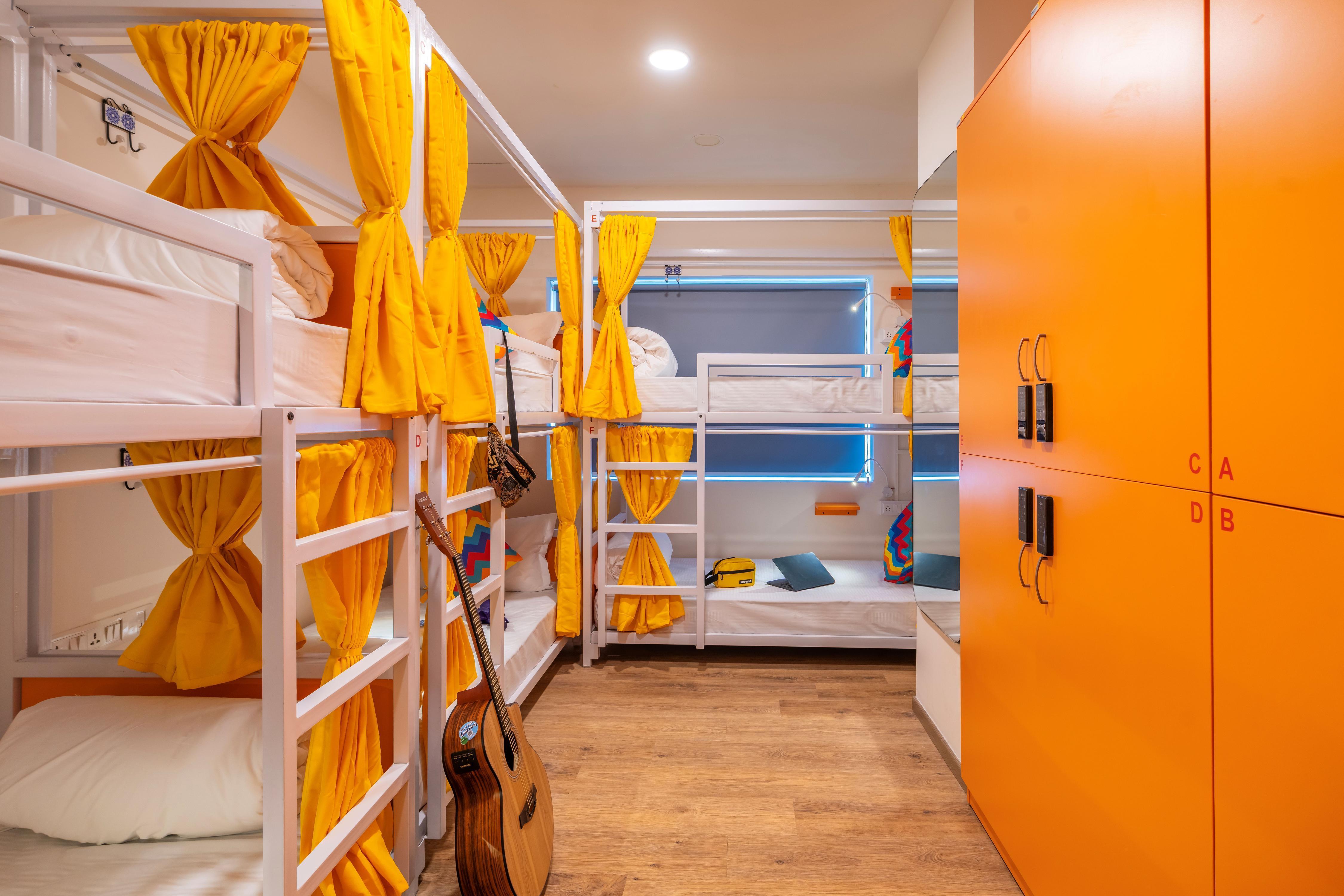 goSTOPS Bengaluru, Jayanagar -  Private Rooms & Dorms Room Type - Bed in 6 Bed Female Only AC Dormitory Room with Ensuite Bathroom
