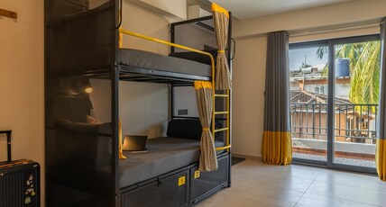 The Hosteller Bam Goa, Calangute Room Type - Bed in 4 Bed Mixed Dormitory with Balcony and City View