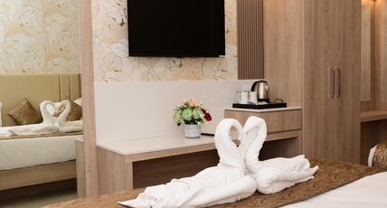 GOLDEN PALACE 200 METER FROM RAM JANMBHOOMI Room Type - Deluxe Triple Occupancy