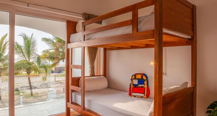 Monkey Tribe Alleppey: Beach-front Hostel Room Type - Bed in 6 Bed Female Only AC Dormitory Room with Ensuite Bathroom