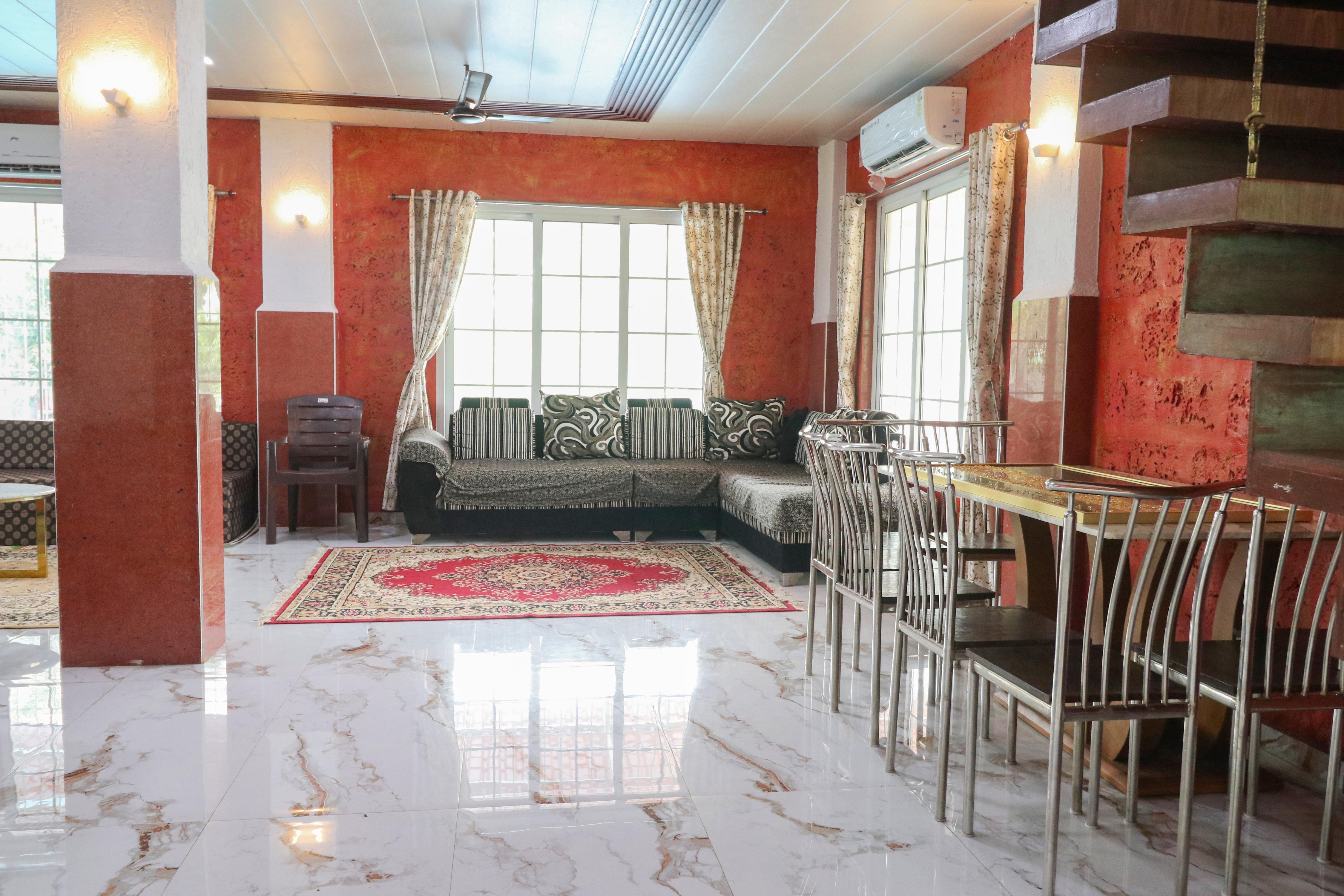 Stayhaven Redstone 3BHK Pvt Pool with Projector Hall - Tap to explore photos