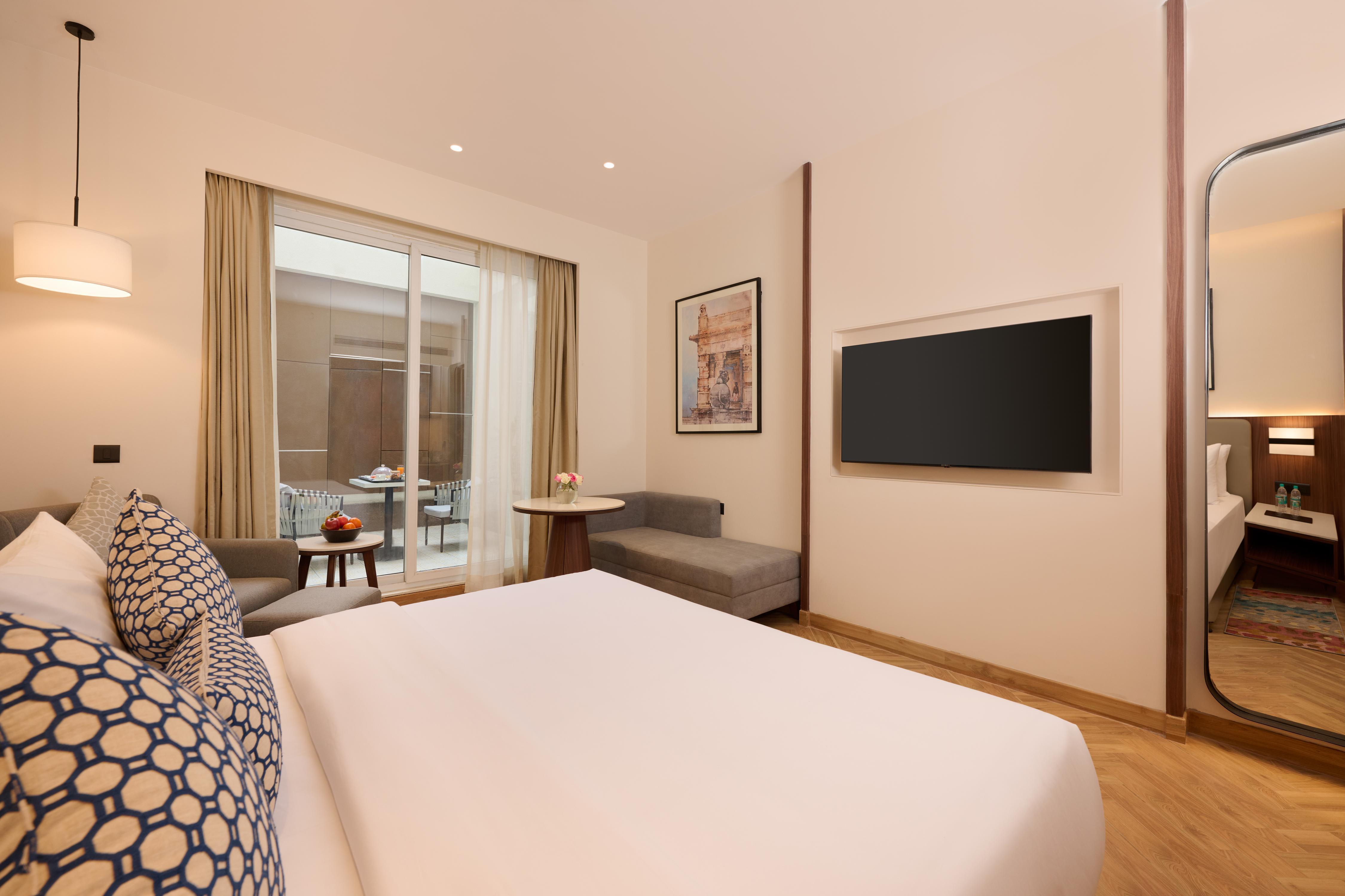 Skywings Sarovar Portico-Mathura Vrindavan, Mathura Room Type - Premium Room - 1 King Bed Balcony